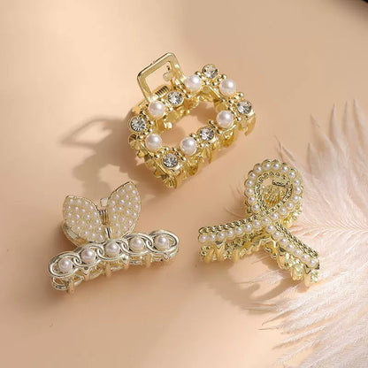 2026 new high-end flash diamond metal hairpin small grab clip women's bangs clip side forehead hairpin Korean headdress
