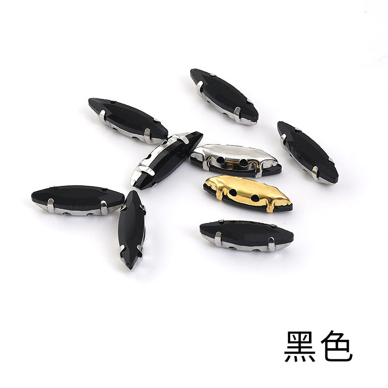 Slender claw drill, manual drilling, hand-stitched glass drill, anti-hook claw drill, hat accessories, clothing accessories, fine brassicle claw drill