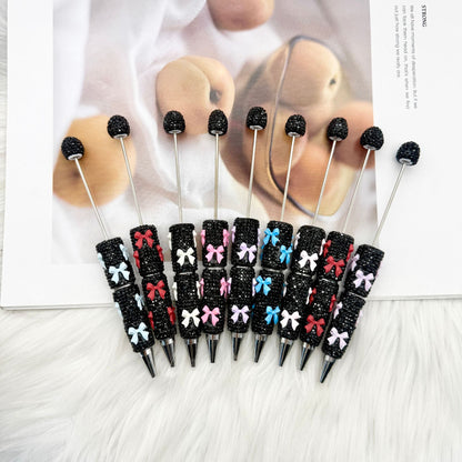 DIY creative bow full diamond  pen multi-color diamond gift pen Valentine's Day series gift pen in stock
