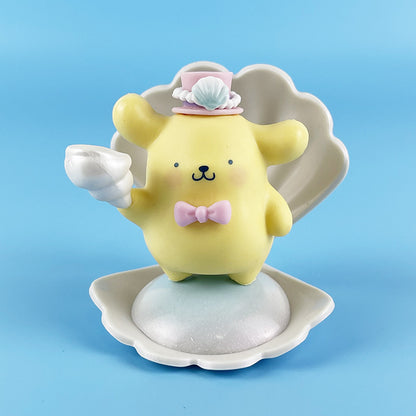 Melody Sanrio Bihai Holiday Blind Box Figure Kuromi Big-eared Dog Shell Ornament Girl Gift Doll