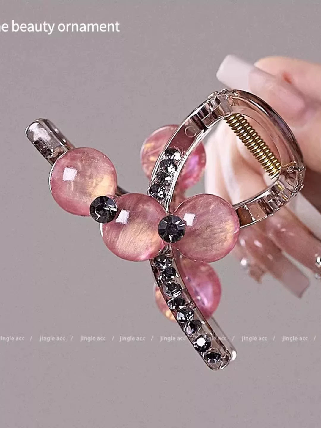 Pearl rhinestone hair clip for women, 2026 new high-end stylish hair grab back hair clip, shark clip hair clip, headwear