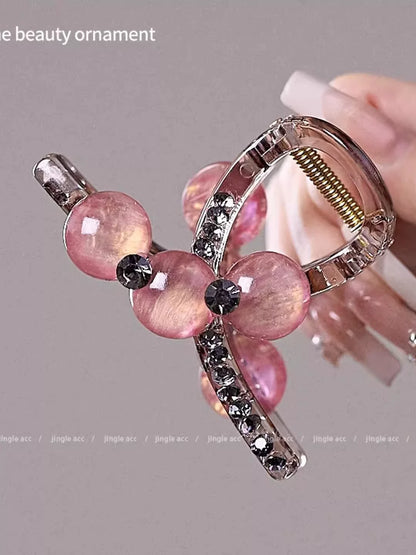 Pearl rhinestone hair clip for women, 2026 new high-end stylish hair grab back hair clip, shark clip hair clip, headwear