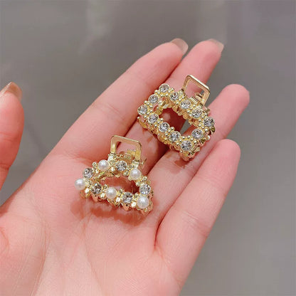 2026 new high-end flash diamond metal hairpin small grab clip women's bangs clip side forehead hairpin Korean headdress