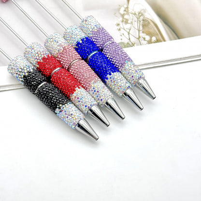Multi-color gradient full diamond ballpoint pen DIY fun handmade full diamond ballpoint pen educational student stationery gift pen