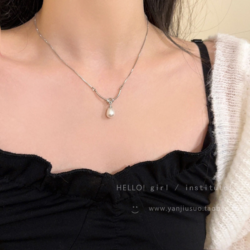Korean INS style double-layer pearl starry sky necklace for women, sophisticated light luxury necklace, accessory choker collarbone chain