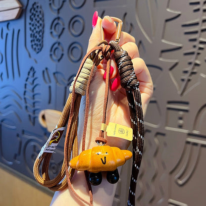 Creative miu system simulated alkaline water bread bracelet keychain pendant couple bag keychain small pendant wholesale