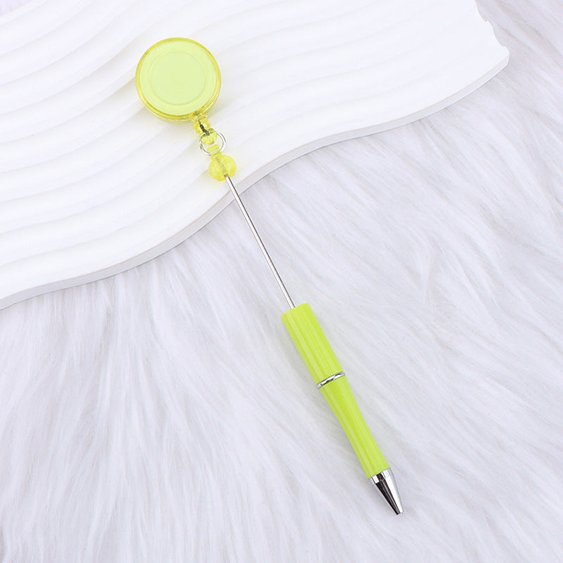 DIY easy to pull buckle ballpoint pen color plastic retractable doctor nurse badge card easy pull cable buckle