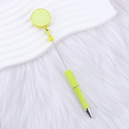DIY easy to pull buckle ballpoint pen color plastic retractable doctor nurse badge card easy pull cable buckle
