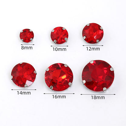 Four-corner gemstone flower crystal claw diamond thickened with base support Hand stitched rhinestone event dinner wear accessories claw drill