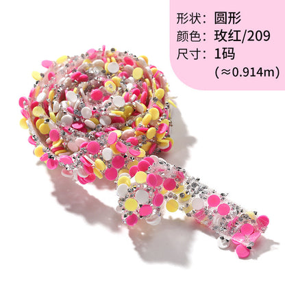 Resin Diamond Rhinestone Strips - Tear-Off Ready-to-Paste Sequins Hot Diamond Shoes Clothing Accessories and DIY crafty