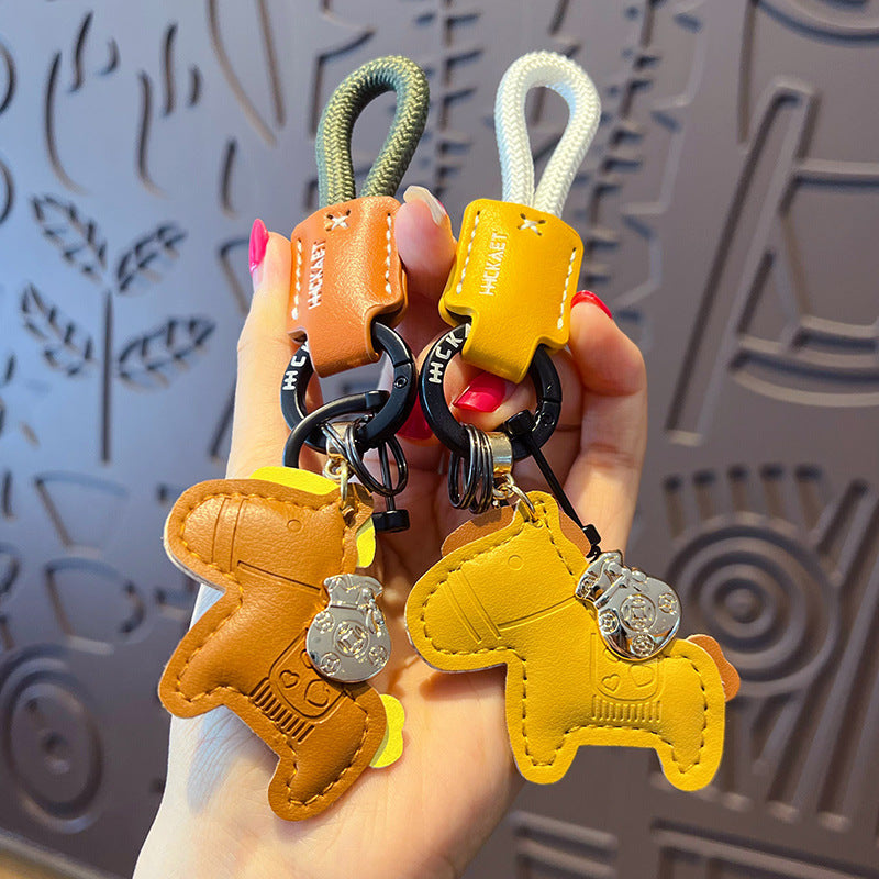 Creative PU leather immediately money keychain pendant cute couple car keychain bag small pendant wholesale