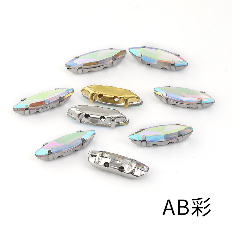 Slender claw drill, manual drilling, hand-stitched glass drill, anti-hook claw drill, hat accessories, clothing accessories, fine brassicle claw drill