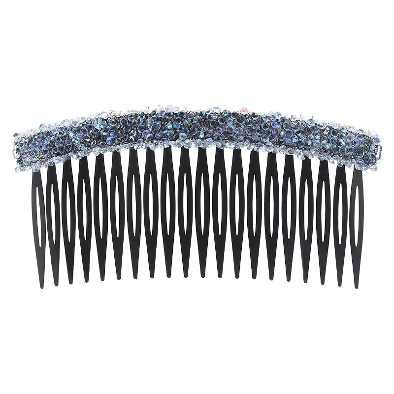 Premium glitter rhinestone hair comb, loose hair management tool, 2026 new toothbrush, bangs inverted comb, elegant hair clip, hair accessory