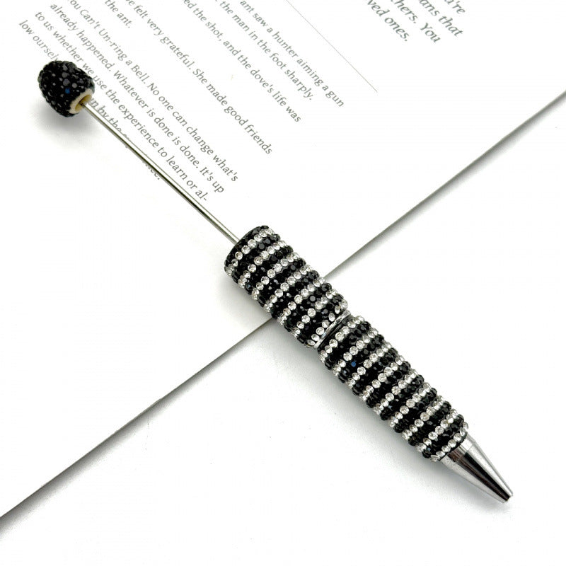 DIY striped full diamond ballpoint pen broken diamond heavy industry beaded ballpoint pen girl's heart cute gift pen spot wholesale