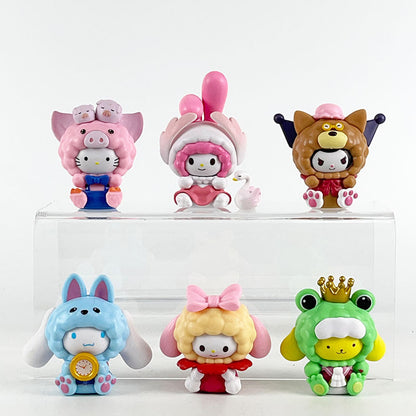 Explosive blind box figure 9 generations 6 Melody Sanrio Kuromi blind box doll ornament figure model wholesale