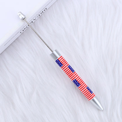 creative printed ballpoint pen diy beaded sunflower flag printed plastic ballpoint pen theme advertising gift pen