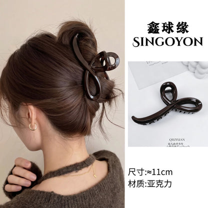 Large Versatile Grab Clip Women's Back of Head Shark Clip Korean Premium Hairpin 2026 Temperament Disc Hair Accessories