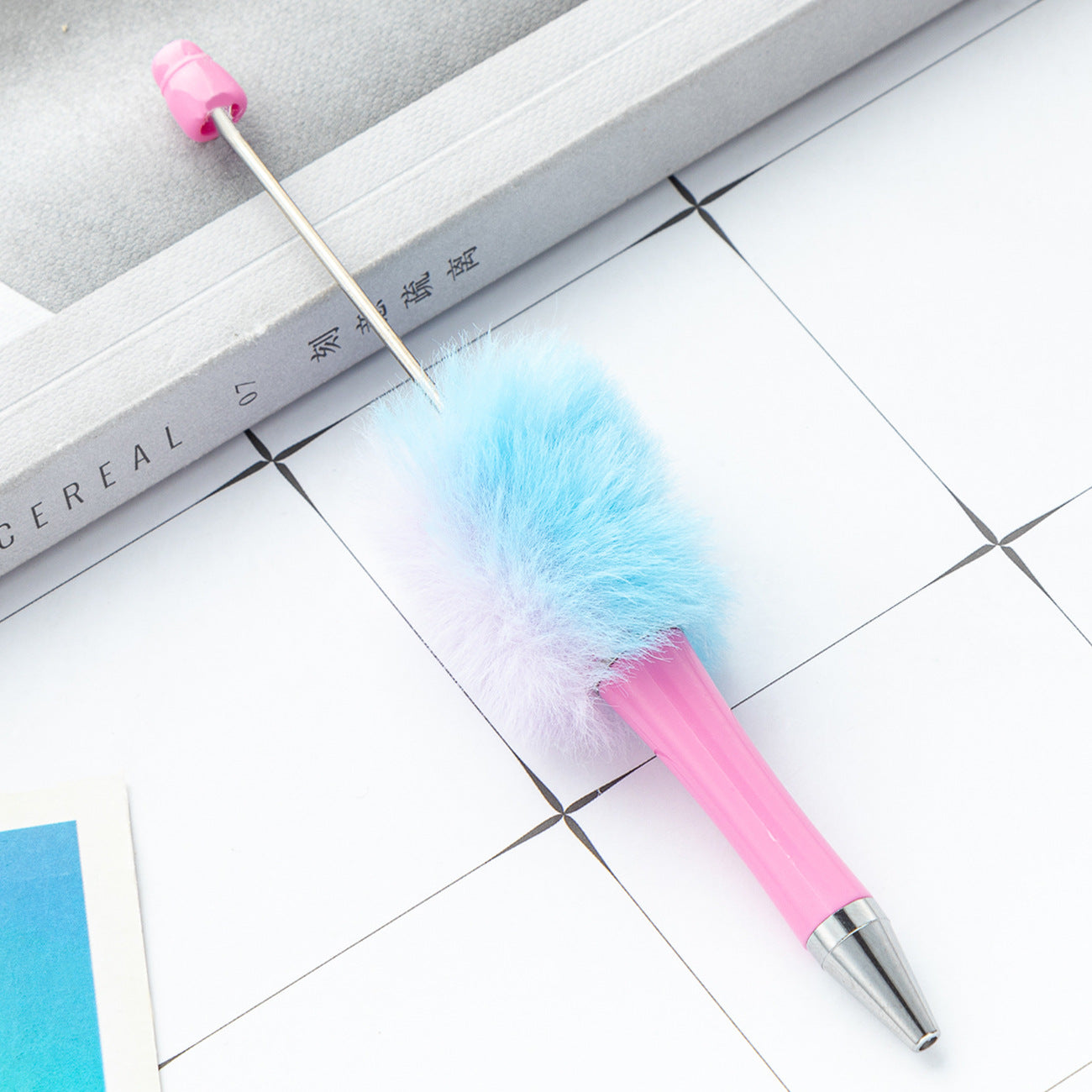 DIY Plastic Ballpoint Pen - Creative Handmade Plush Cartoon Hairball Pen Wholesale