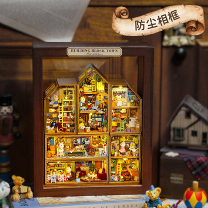 Wisdom House DIY Cottage QH Series Building Block Town Full Set Combination Handmade Assembled Mini Toy Model Gift