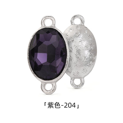 Oval 10*14mm double hanging zinc alloy silver chain headband pendant clothing DIY accessories hairpin headband hanging