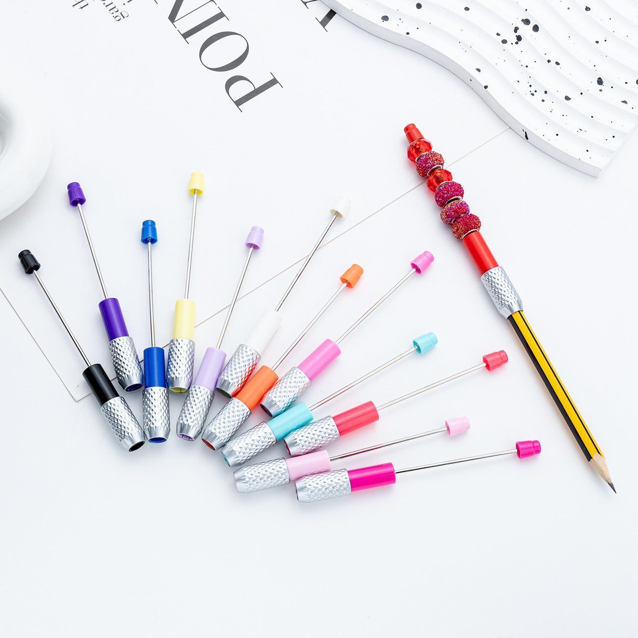 DIY Beaded Pencil Extender - Handmade Pencil Catcher Sketch Pen Gripper Wholesale