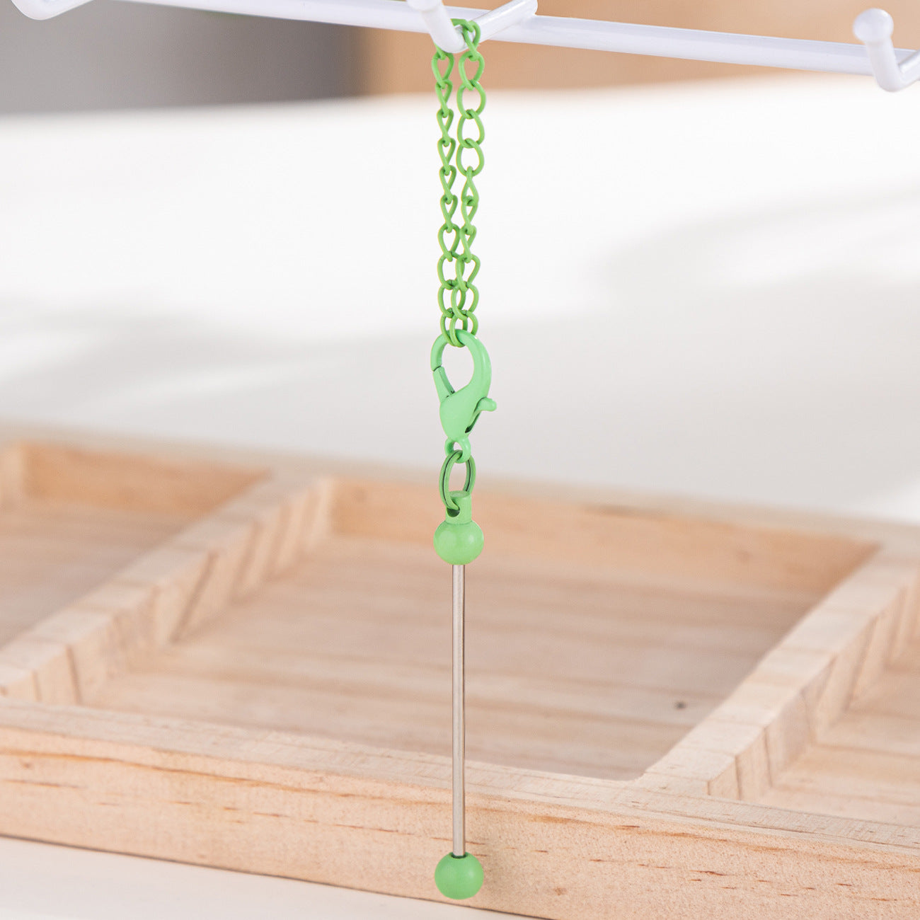 DIY Mini Beaded Keychains - Creative Handmade Wholesale Candy Color Metal Keychains