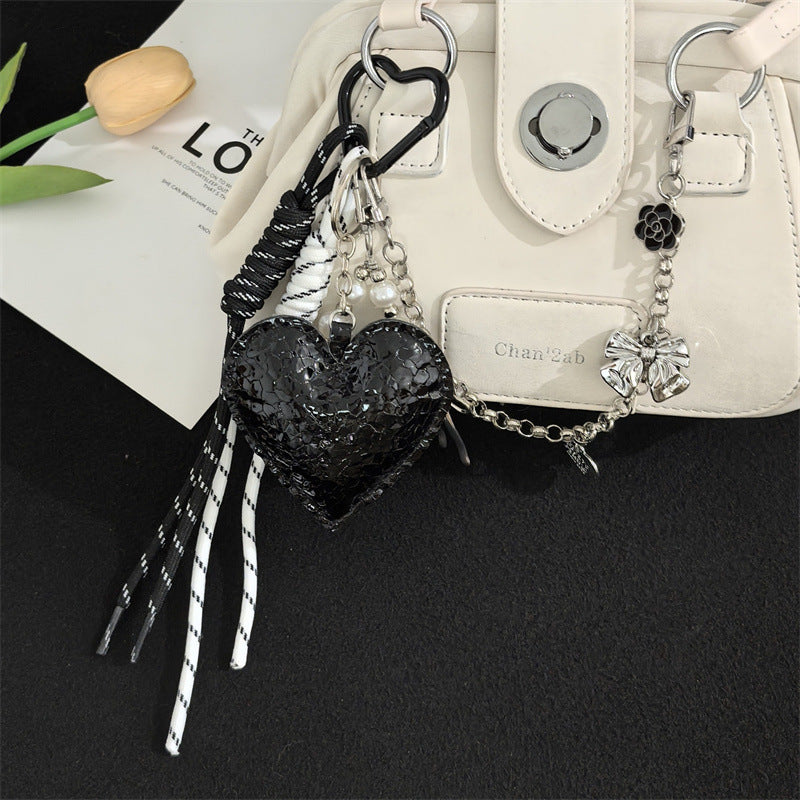 New product miu style five-pointed star bag ornament car key chain dopamine color matching pendant souvenir lanyard outfit