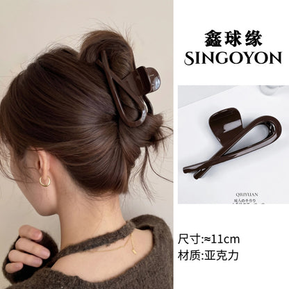 Large Versatile Grab Clip Women's Back of Head Shark Clip Korean Premium Hairpin 2026 Temperament Disc Hair Accessories