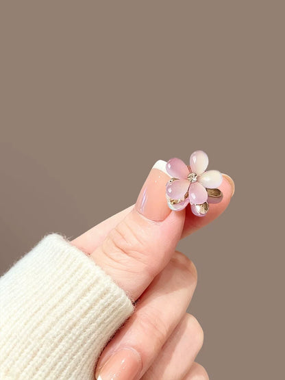 Small mini floral claw clip for women, high-end side, bangs hair clip for front front, delicate princess hair clip