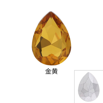 Drop Shape Diamond, Real Silver Plated Bottom Glass, Rhinestone Luggage, Hair Accessories, Accessories, Culet Drop Diamond