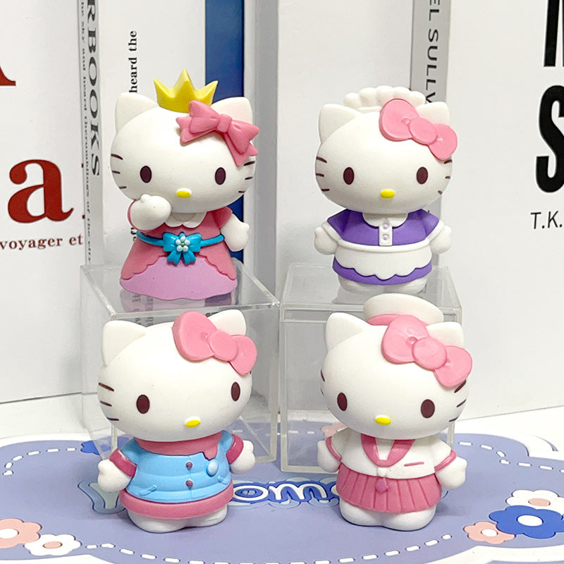 dress-up diary kt cat kt cat cat figure anime toy model claw machine gacha blind box doll ornament wholesale