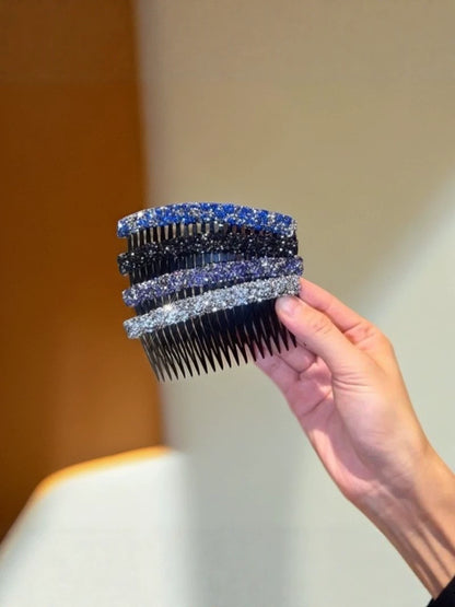 Premium glitter rhinestone hair comb, loose hair management tool, 2026 new toothbrush, bangs inverted comb, elegant hair clip, hair accessory