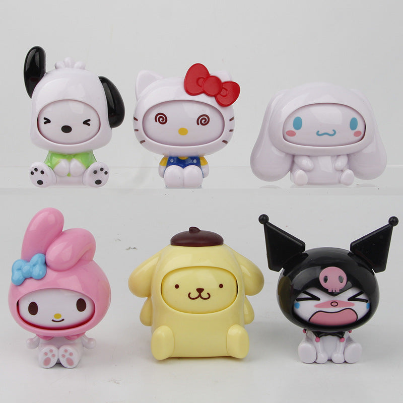 Internet celebrity children's kulomi, birthday cake, push push tube, stickers, party decoration, dessert table, paper cup, plug-in decoration