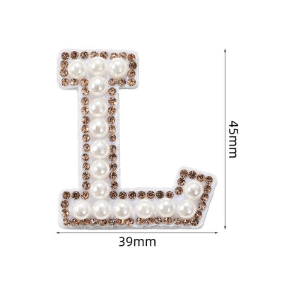 Crystal yellow diamond 26-letter fabric patch set, hot-hot stamped colored letter patch for clothing bags, diamond patches