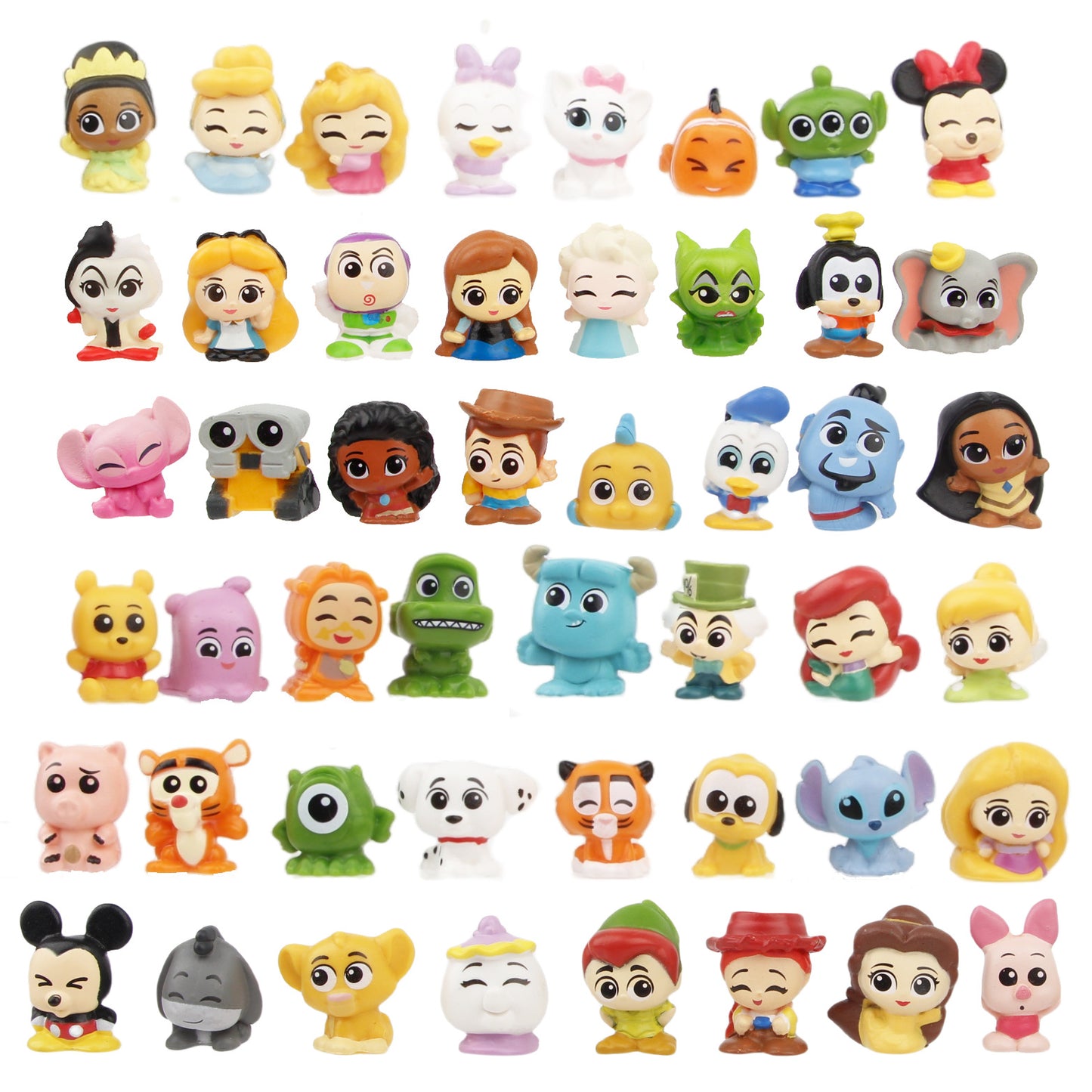 48 princess figures collection Q version of cute mini princess monster Stitch super cute gacha ornaments