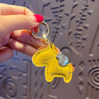 Creative PU leather immediately money car keychain pendant cute couple bag keychain pendant small gift