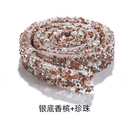 Resin drill belt tear off adhesive rhinestone strip clothing shoe bag drill hair dryer crystal drill handmade resin DIY accessories