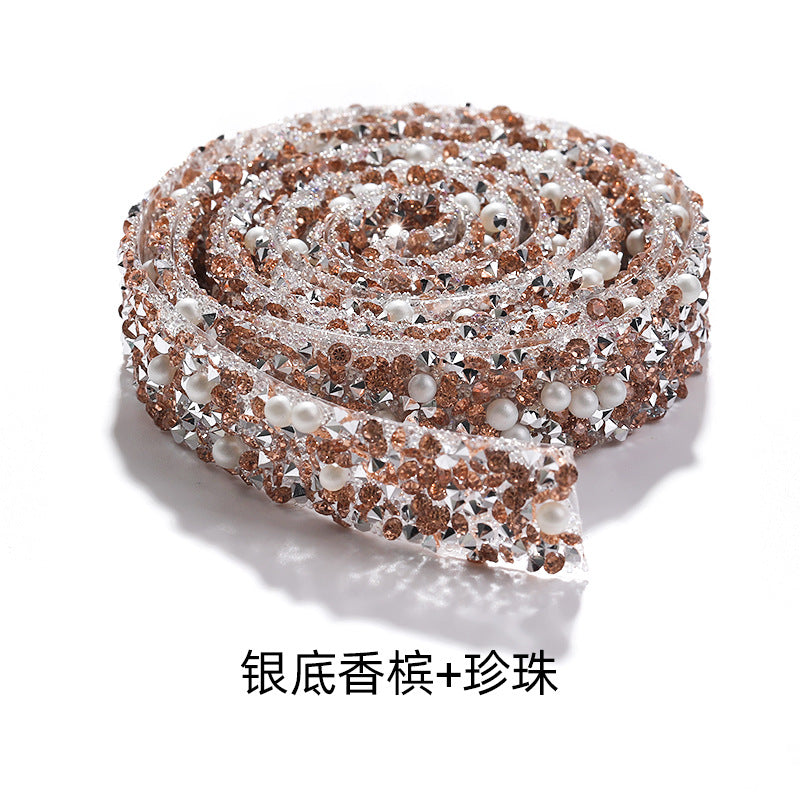 Resin Diamond Rhinestone Strips - Tear-Off Ready-to-Paste Sequins Hot Diamond Shoes Clothing Accessories and DIY crafty