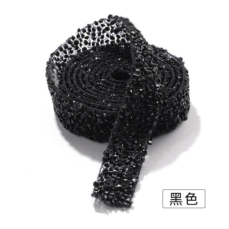 Resin drill belt width 1.2cm tear off instant jewelry handicrafts cups, shoes bags clothing accessories color diamond belt 1 yard