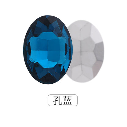 Oval Pointed Bottom Diamond Rhinestones - Crystal Glass Hair Accessories Wedding Dress Decoration