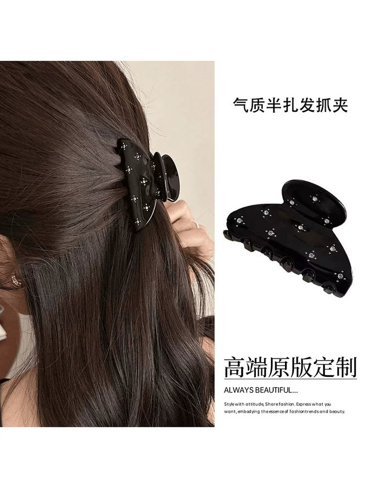 Korean Style Half-Up Small Claw Clip for Women, High-End 2026 New Shark Hair Clip at the Back of the Head, Small Volume Hair Clip, Ponytail Clip