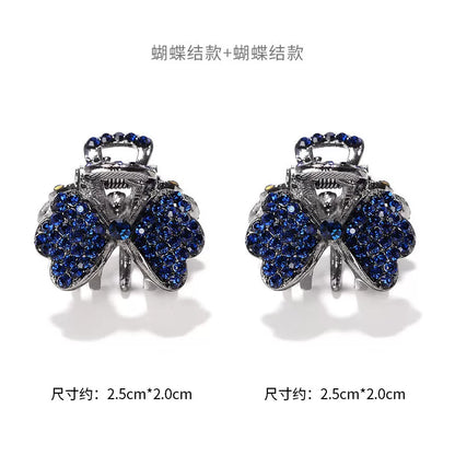 2026 new high-end flash diamond metal hairpin small grab clip women's bangs clip side forehead hairpin Korean headdress
