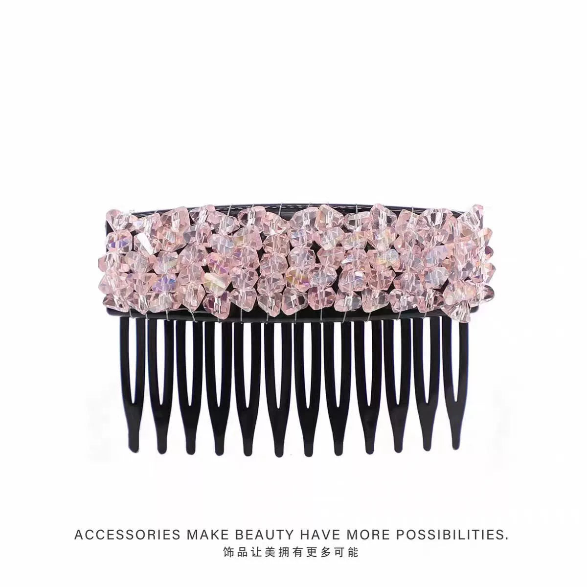 Elegant light luxury rhinestone hair comb, high-end inverted comb hair accessory, new style of bangs and loose hair organizer, side hair clip