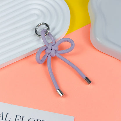 Creative PU leather Chinese knot keychain pendant accessories couple miu bag keychain pendant small gift