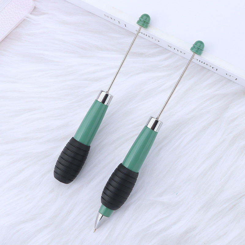 Creative DIY telescopic ballpoint pen, Morandi macaron color rotating telescopic beading, cute love small fresh ballpoint pen