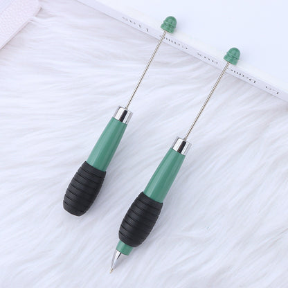 Creative DIY telescopic ballpoint pen, Morandi macaron color rotating telescopic beading, cute love small fresh ballpoint pen