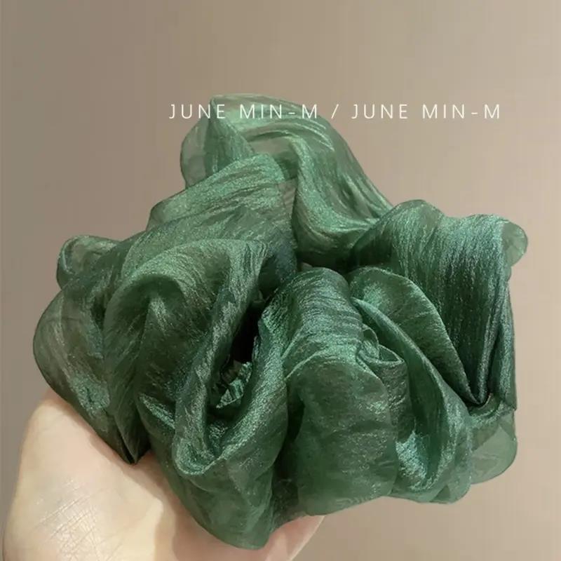 Korean high-end large mesh large intestine hair tie for women, sophisticated new hair tie, trendy and simple hair accessory