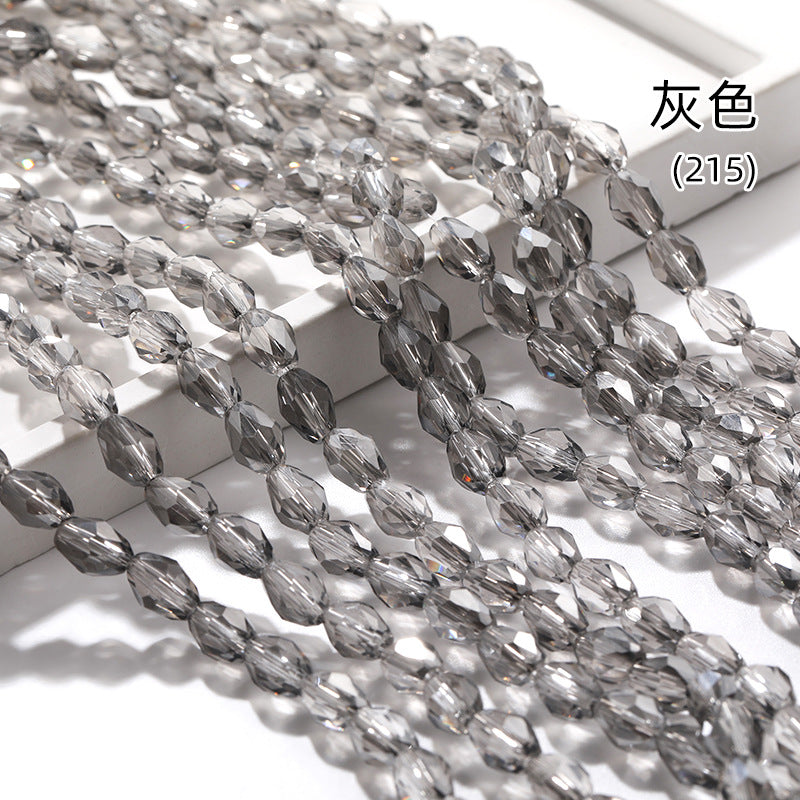 Xichuan cross-border water drop beads, glass beads, door curtains, garment accessories, straight hole water drop beads, cut surfaces, crystal bead factory wholesale