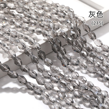 Xichuan cross-border water drop beads, glass beads, door curtains, garment accessories, straight hole water drop beads, cut surfaces, crystal bead factory wholesale
