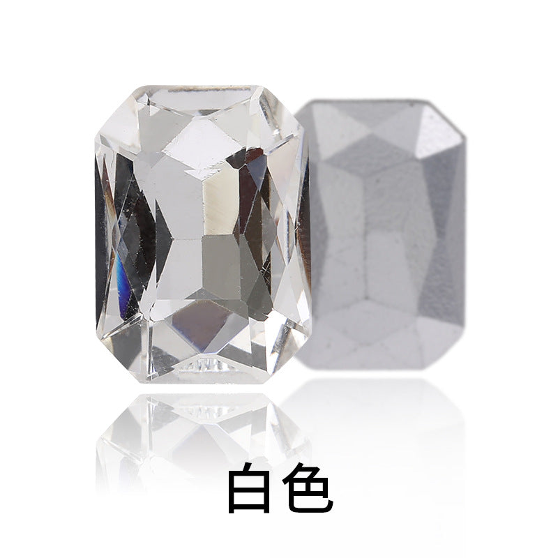 Octagon Pointed Bottom Diamond Rhinestones - Crystal Necklace Earring Tiara Hat Costume Accessories